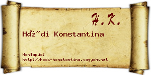 Hódi Konstantina névjegykártya